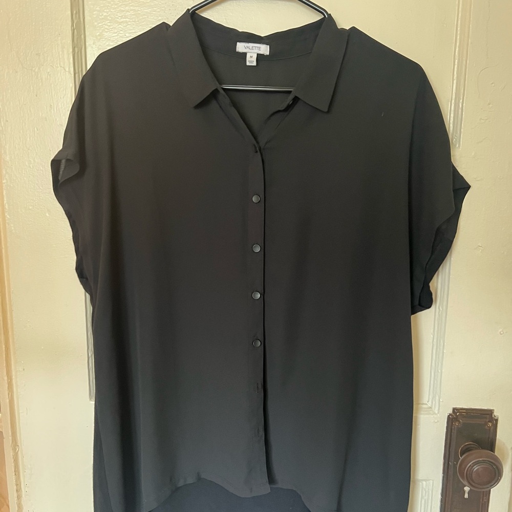Chic Black Button Down Shirt